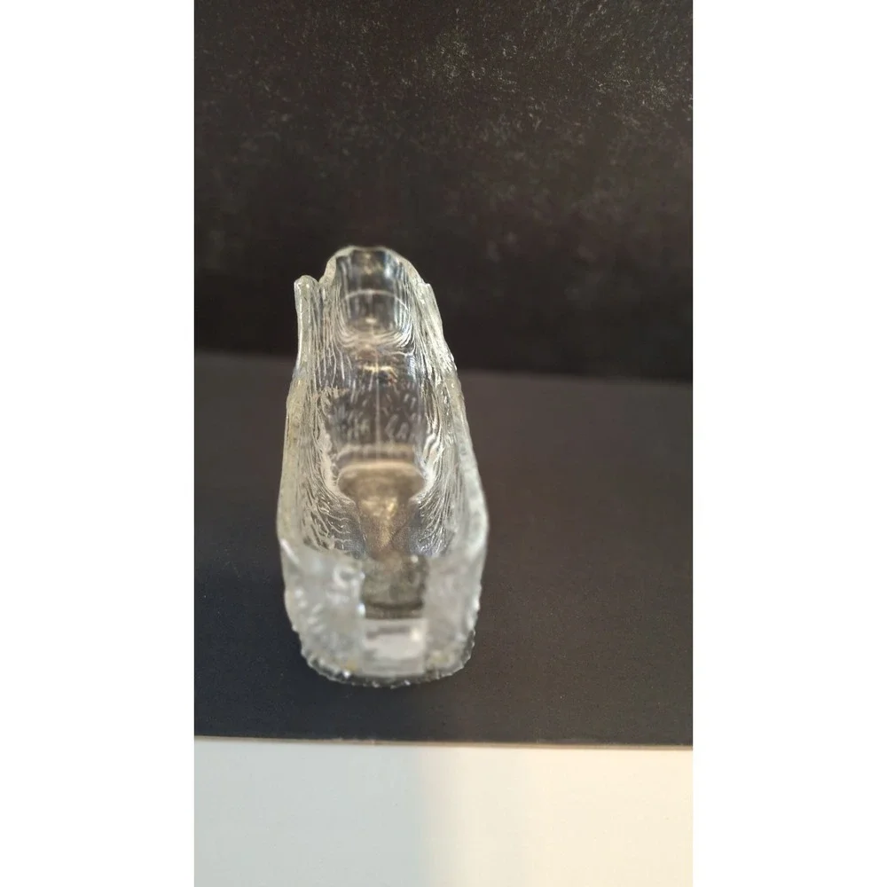 VINTAGE L E SMITH PRESSED GLASS SCOTTIE DOG CREAMER FIGURINE DISH 4.5